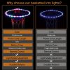1pc LED Basketball Hoop Light; Remote Control Basketball Hoop LED Light; Change 16 Colors By Yourself; Waterproof; Outdoor Play At Night; Super Bright