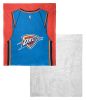 [Personalization Only] OFFICIAL NBA Jersey Silk Touch Sherpa Throw Blanket - Thunder